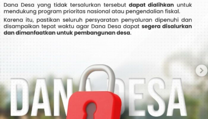 Dana Desa Tahap 2 Tahun 2026 Segera Cair, Kemenkeu Ingatkan Risiko Penghentian Penyaluran Bisa Terjadi