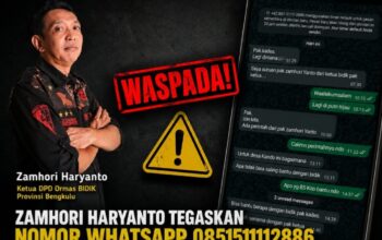 Catut Nama Ketua Ormas Bidik melalui Pesan WhatsApp, Zamhori: Itu Bukan Anggota Saya